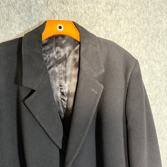 Saks Fifth Avenue Loro Piana Men's Black Coat Wool Cashmere Luxury 46L - Picture 4 of 13